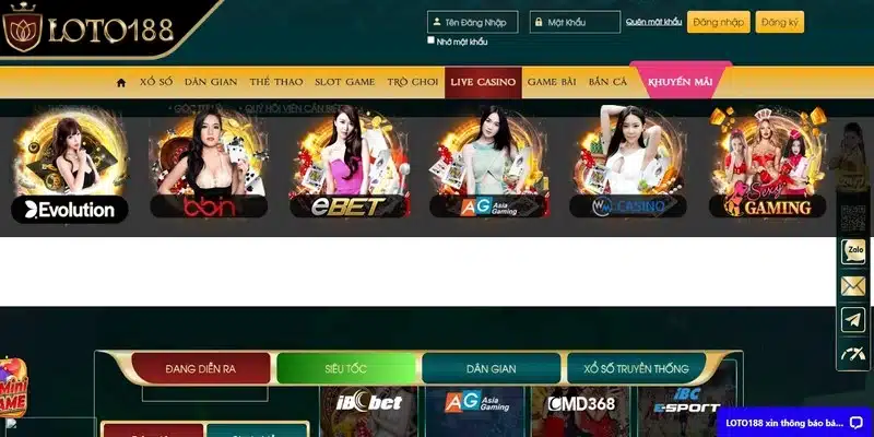 Casino Loto188 đem đến cho bạn trải nghiệm hiện đại